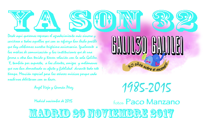 32 cumpleaños de la Sala Galileo Galilei.