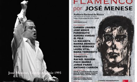 José Menese  recordado en el Auditorio Nacional de Música de Madrid.